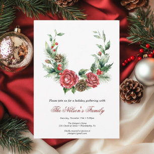 Cartes Pour Fêtes Annuelles Fête de Noël Holiday Holly 