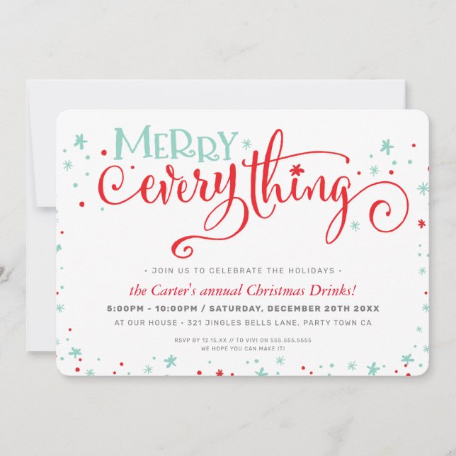 Cartes Pour Fêtes Annuelles FÊTE DE NOËL mignon fun festif MERRY TOUT (Devant)