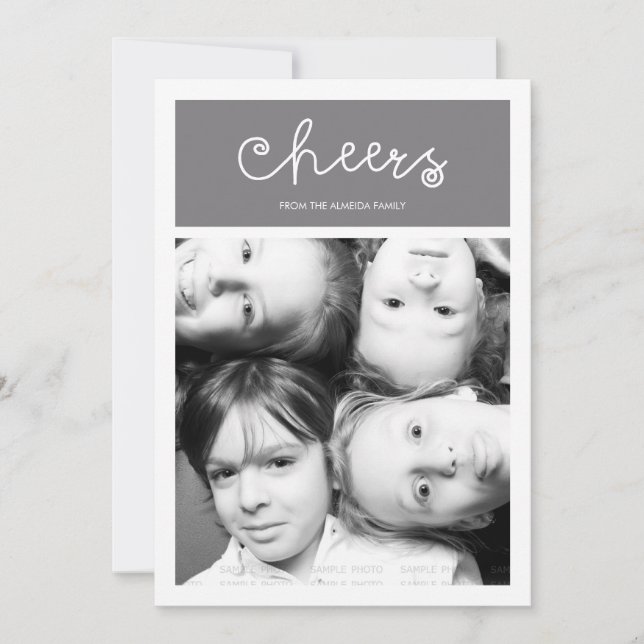 Cartes Pour Fêtes Annuelles Fête de Noël moderne Famille Appartement Photo de  (Devant)