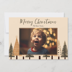 Cartes Pour Fêtes Annuelles Fête de Noël Neutre Forêt d'hiver