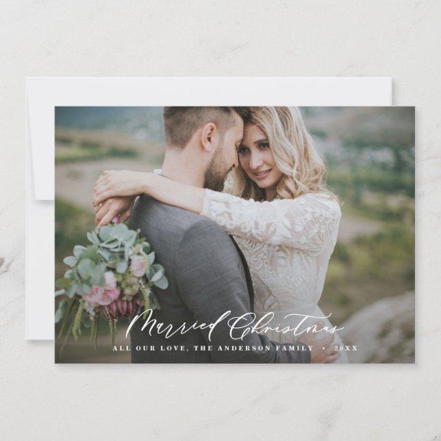 Cartes Pour Fêtes Annuelles Fête de Noël peinte de Noël au mariage (Devant)