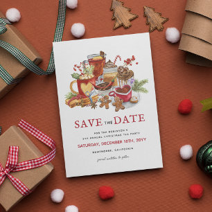 Cartes Pour Fêtes Annuelles Fête de thé de fêtes de fin d'année de Noël, réser