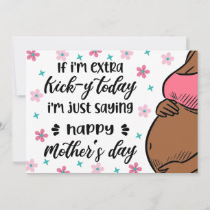 Cartes Pour Fêtes Annuelles Fête des Mères amusante de Bump Baby Bump pour que