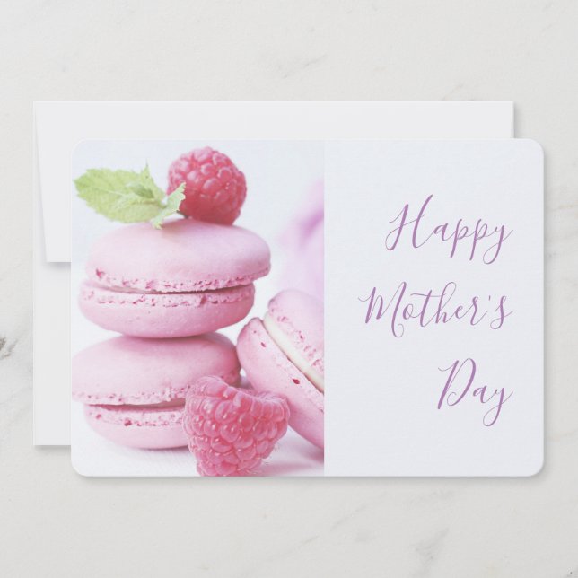 Cartes Pour Fêtes Annuelles Fête des Mères aux framboises roses (Devant)