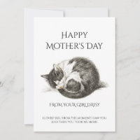 Fête des mères de chat Photo personnalisée ou illu
