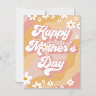 Cartes Pour Fêtes Annuelles Fête des Mères Groovy Daisy