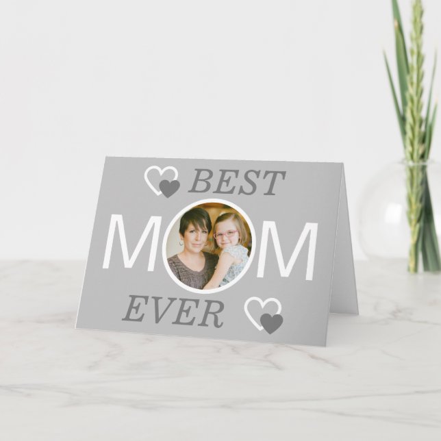 Cartes Pour Fêtes Annuelles Fête des mères modernes Meilleure maman Jamais lum (Devant)