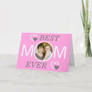 Cartes Pour Fêtes Annuelles Fête des mères personnalisées Rose Meilleure maman