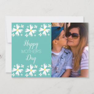 Cartes Pour Fêtes Annuelles Fête des Mères Photo Géométrique de Marguerite