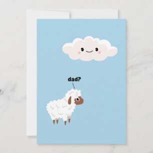 Cartes Pour Fêtes Annuelles Fête des pères AMUSANTE SHEEP PENSE QUE POURRAIT Ê