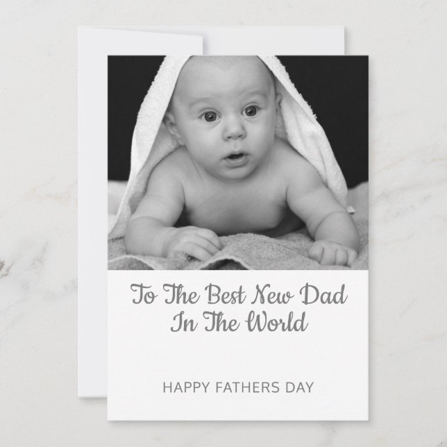 Cartes Pour Fêtes Annuelles Fête des pères De La Nouvelle Photo Bébé (Devant)
