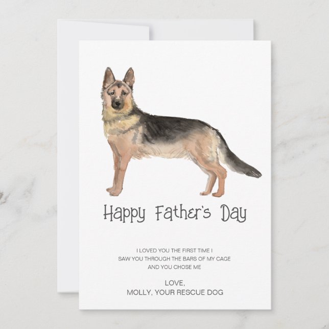Cartes Pour Fêtes Annuelles Fête des pères de peinture de chien (Devant)