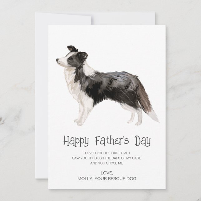Cartes Pour Fêtes Annuelles Fête des pères de peinture de chien (Devant)