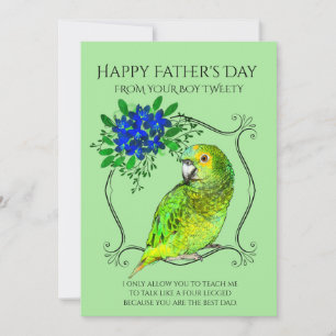 Cartes Pour Fêtes Annuelles Fête des pères Des Oiseaux De Perroquets