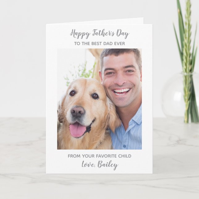 Cartes Pour Fêtes Annuelles Fête des pères personnalisée Chien papa Animal de  (Devant)