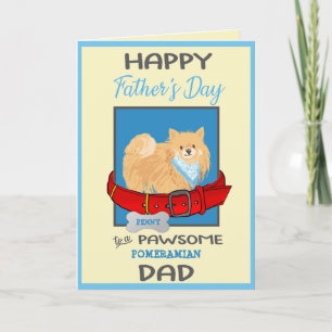 Cartes Pour Fêtes Annuelles Fête des pères personnalisée de votre chien de Pom