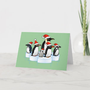 Cartes Pour Fêtes Annuelles Fête des pingouins de Noël