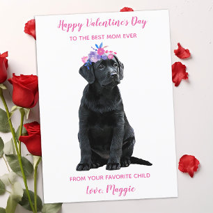 Cartes Pour Fêtes Annuelles Fête des Valentines de la mère des chiots du Labra