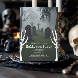Cartes Pour Fêtes Annuelles Fête d'Halloween du cimetière froid
