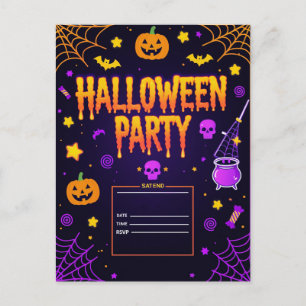Cartes Pour Fêtes Annuelles Fête d'Halloween modifiable