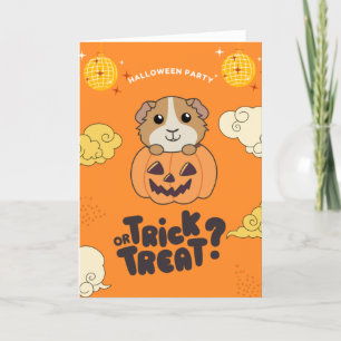 Cartes Pour Fêtes Annuelles Fête d'Halloween Tour ou Traitement Cochons d'Inde