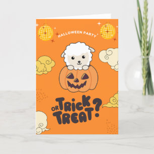 Cartes Pour Fêtes Annuelles Fête d'Halloween Tri Ou Treat Sheep Pumkin Holida
