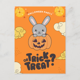 Cartes Pour Fêtes Annuelles Fête D'Halloween Trump Ou Treat Bunny Pumkin Holid