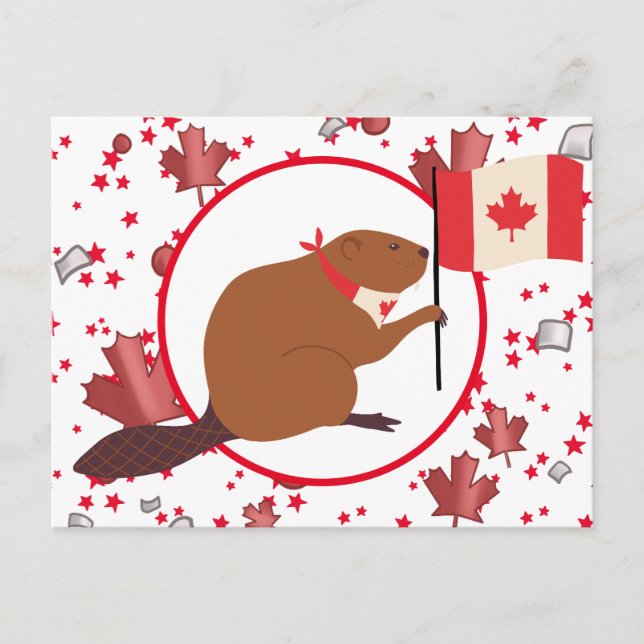 Cartes Pour Fêtes Annuelles Fête du Canada (Devant)