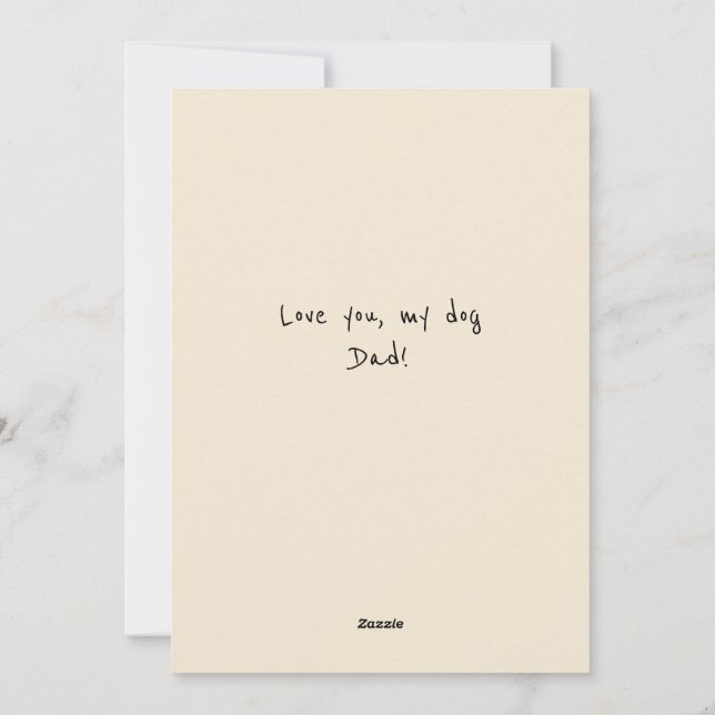 Cartes Pour Fêtes Annuelles Fête du Père du Chien Funny Papa (Dos)