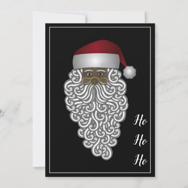 Cartes Pour Fêtes Annuelles Fête du Père Noël afro-américain (Devant)