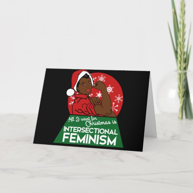 Cartes Pour Fêtes Annuelles Fête féministe (Devant)