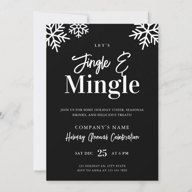 Cartes Pour Fêtes Annuelles Fête Fête Fête de Jingle Mingle (Devant)