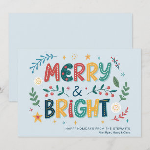 Cartes Pour Fêtes Annuelles Fête Joyeux et Lumineux Non-Photo