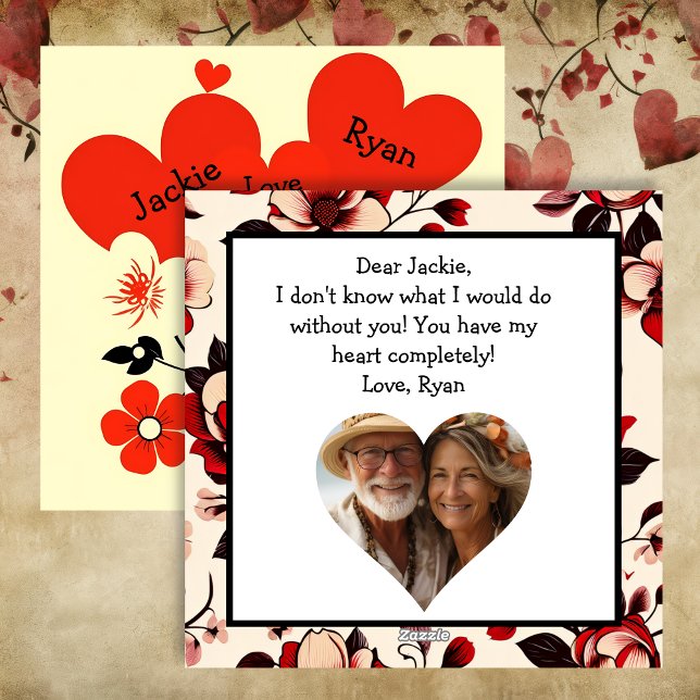 Cartes Pour Fêtes Annuelles Fête Vintage de la Saint-Valentin personnalisée en (Créateur téléchargé)