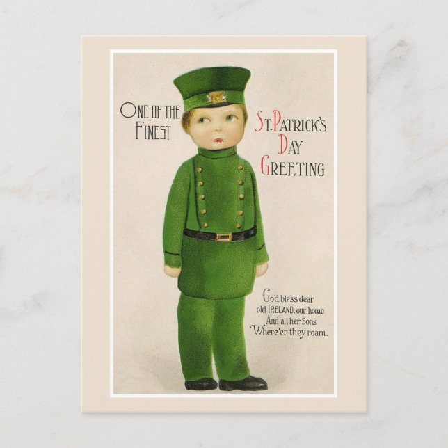 Cartes Pour Fêtes Annuelles Fête vintage de la St. Patrick (Devant)