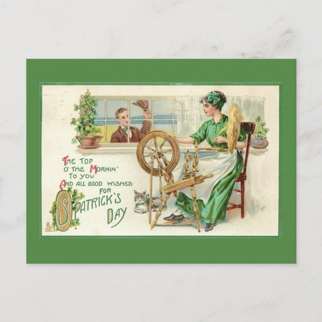 Cartes Pour Fêtes Annuelles Fête vintage de la St. Patrick (Devant)
