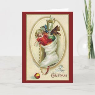 Cartes Pour Fêtes Annuelles Fêtes avec jouets Retro Image Noël