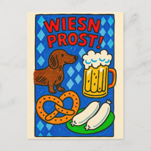 Cartes Pour Fêtes Annuelles Fêtes bavaroises avec Dackel
