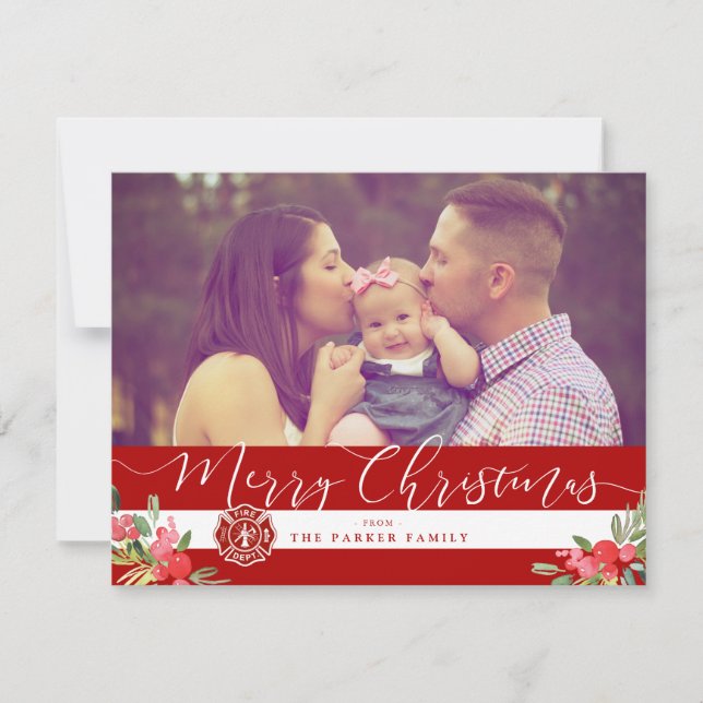 Cartes Pour Fêtes Annuelles Fêtes de famille | Photo personnalisée de Noël (Devant)