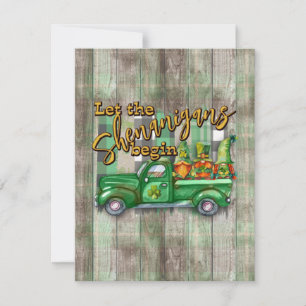 Cartes Pour Fêtes Annuelles Fêtes de la Saint Patrick dans les Shenanigans de 