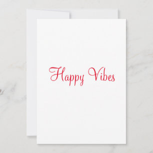 Cartes Pour Fêtes Annuelles Fêtes vibes rouges joyeuses calligraphie simple mi