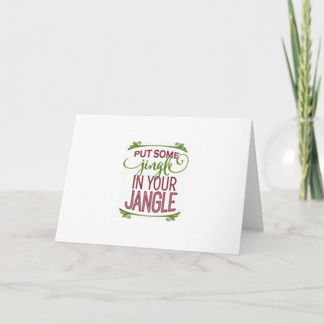 CARTES POUR FÊTES ANNUELLES FÊTONS "ENSEMBLE" AVEC UN PEU DE JINGLE (Devant)