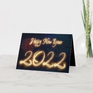 Cartes Pour Fêtes Annuelles Feu d'artifice du Joyeux Nouvel An 2022
