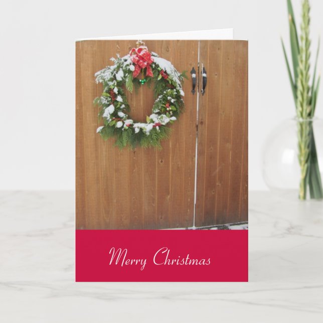 Cartes Pour Fêtes Annuelles Feu de Noël de neige (Devant)
