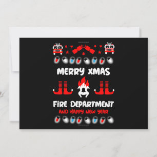 Cartes Pour Fêtes Annuelles Feu de pompier laide xmas