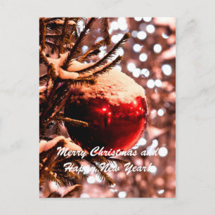 Cartes Pour Fêtes Annuelles Feu rouge de Noël