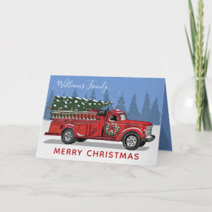 Cartes Pour Fêtes Annuelles Feu rouge Vintage de Noël