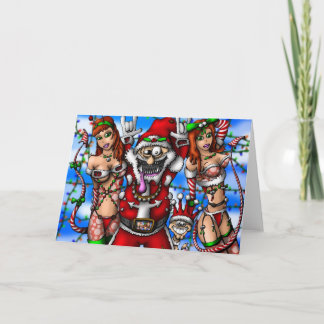 Cartes Pour Fêtes Annuelles Feuille de présence de Père Noël