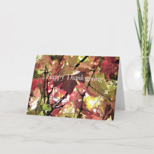 CARTES POUR FÊTES ANNUELLES FEUILLES D'AUTOMNE