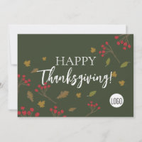 Feuilles d'automne Bon thanksgiving vert logo pers